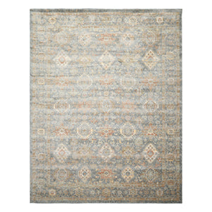 Multi Size Blue Ivory Taupe Color Machine Made Persian Polypropylene Traditional Oriental Rug