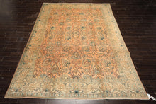 10x14 Peach, Beige, Celadon Color Hand Knotted Tabriz Wool Traditional Oriental Rug