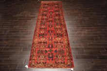 Runner Rust, Tan, Turquoise Color Hand Knotted Bakhtiari Wool Traditional Oriental Rug