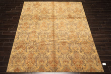8x10 Brown, Gold, Tan Color Hand Knotted Indo Tibetan Wool Transitional Oriental Rug