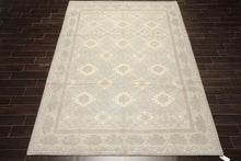8x10 Seafoam, Gray, Cream Color Hand Knotted Tibetan Wool Transitional Oriental Rug