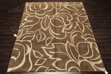8x10 Moss, , Color Hand Knotted Tibetan Wool & Pure Silk Modern & Contemporay Oriental Rug