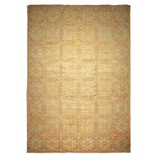 OverSize Moss, Taupe, Mint Color Hand Knotted Oushak Wool Arts & Crafts Oriental Rug