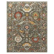 Multi Size Brown Ivory Gold Color Hand Knotted Oushak Wool Traditional Oriental Rug