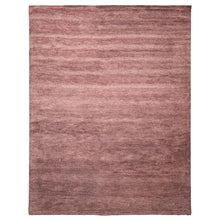 8x10 Hand Woven 100% Wool Aubergine Modern & Contemporary Plush Pile Solid with grainy texture Area Rug
