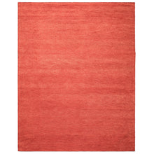 8x10 Hand Woven 100% Wool Coral Modern & Contemporary Plush Pile Solid with grainy texture Area Rug