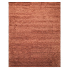 8x10 Hand Woven 100% Wool Rust Modern & Contemporary Plush Pile Solid with grainy texture Area Rug