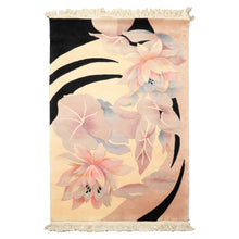 4x6 Ivory, Taupe, Lavender Color Hand Knotted Chinese Art Deco Wool Transitional Oriental Rug