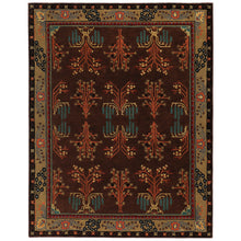 Multi Size Chocolate Pistachio Black Color Hand Tufted  Wool  Oriental Rug