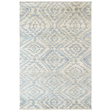Multi Size Hand Knotted Wool Gray, Blue Oushak Southwestern Rug