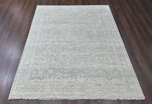 8x10 Tone on Tone Gray, , Color Hand Knotted Oushak Wool Traditional Oriental Rug