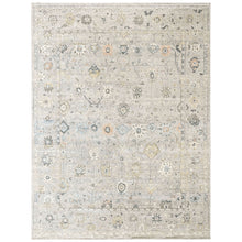 2'7"x8'5" Hand Knotted Wool Mint, Gray Oushak Transitional Rug
