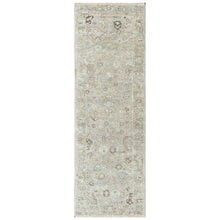 2'6''x8 Hand Knotted Wool Gray, Beige Oushak Transitional Rug