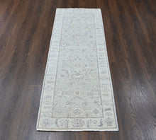 2'6x8 Tone on Tone Gray, , Color Hand Knotted Oushak Wool Transitional Oriental Rug