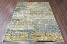 9x12 Beige, Gray, Gold Color Power Loom Oushak Wool Modern Oriental Rug