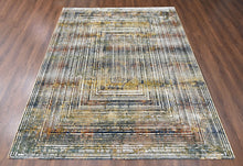 9x12 Gray, Rust, Gold Color Power Loom Oushak Wool Modern Oriental Rug