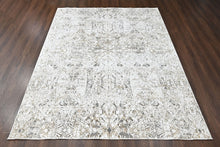 9x12 Ivory, Beige, Multi Color Power Loom Oushak Wool Modern Oriental Rug