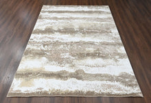 9x12 Ivory, Beige, Brown Color Power Loom Oushak Wool Modern Oriental Rug