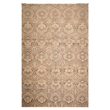 9x13 Taupe, Beige, Brown Color Hand Knotted Oushak Wool Transitional Oriental Rug