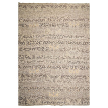 Multi Size Silver Beige Gray Color Hand Knotted Oushak Wool Transitional Oriental Rug