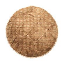 8' Round Camel, Celadon, Color Hand Knotted Tibetan New Zealand Wool Transitional Oriental Rug