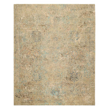 8x10 Beige, Turquoise, Gray Color Hand Knotted Sherpa Wool & Silk Modern & Contemporary Oriental Rug