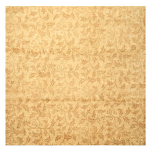 8' Square Tone on Tone Gold, , Color Hand Knotted Tibetan Wool Transitional Oriental Rug