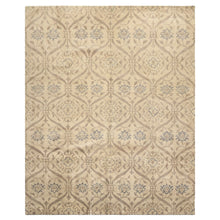8x10 Gray, Taupe, Slate Color Hand Knotted Tibetan Wool Transitional Oriental Rug