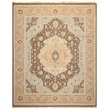 8x10 Peach, Brown, Mint Color Hand Knotted Soumak Wool Traditional Oriental Rug