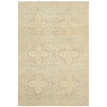 6x9 Beige, Gray, Taupe Color Hand Knotted Oushak Wool Transitional Oriental Rug