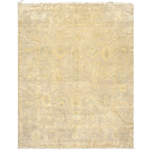 8x10 Taupe, Beige, Turquoise Color Hand Knotted Oushak New Zealand Wool Transitional Oriental Rug