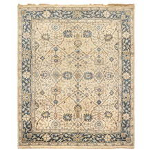 8x10 Beige, Slate, Gray Color Hand Knotted Oushak Wool Transitional Oriental Rug