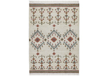 Multi Size Beige Rust Brown Color Hand Woven Kilim Jute Southwestern Oriental Rug