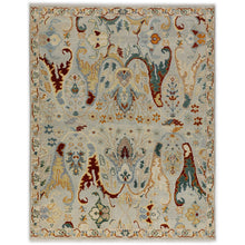 Multi Size Hand Knotted Wool Mint Gray Oushak Arts & Crafts  Area Rug