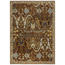 9x12 Hand Knotted Wool Mocha Ivory Oushak Arts & Crafts  Area Rug