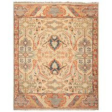 8x10 Hand Knotted 100% Wool Beige Rust Oushak Arts & Crafts Area Rug
