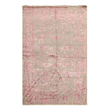 6x9 Moss, Pink, Color Hand Knotted Oushak Wool Modern & Contemporary Oriental Rug
