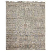 8x10 Gray, Beige, Brown Color Hand Knotted Oushak Wool Transitional Oriental Rug
