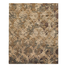 8x10 Beige, Gray, Tan Color Hand Knotted Tibetan Wool Transitional Oriental Rug