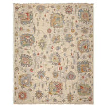 8x10 Beige, Gray, Gold Color Hand Knotted Soumak Wool Traditional Oriental Rug
