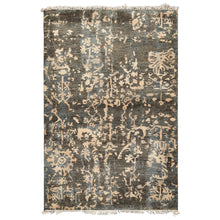 4x6 Olive, Green, Teal Color Hand Knotted Tibetan Wool Modern & Contemporary Oriental Rug