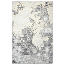6x9 Ivory, Gray, Graphite Color Hand Knotted Sherpa Wool & Bamboo Silk Modern & Contemporary Oriental Rug