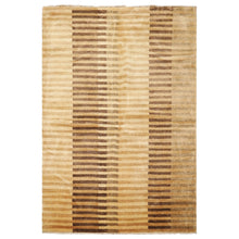 6x9 Beige, Gold, Brown Color Hand Knotted Tibetan Wool Modern & Contemporary Oriental Rug