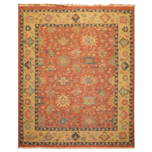 8x10 Rose, Gold, Aqua Color Hand Knotted Soumak Wool Traditional Oriental Rug