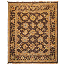 8x10 Chocolate, Gold, Turquoise Color Hand Knotted Soumak Wool Traditional Oriental Rug