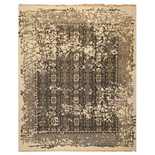 8x10 Beige, Charcoal, Taupe Color Hand Knotted Soumak Wool Traditional Oriental Rug