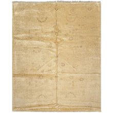 8x10 Beige, Gray, Tan Color Hand Knotted Oushak Wool Transitional Oriental Rug