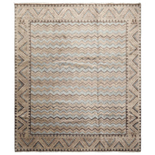 8x10 Taupe, Brown, Slate Color Hand Knotted Oushak Wool Modern & Contemporary Oriental Rug