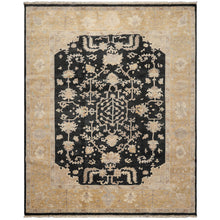8x10 Black, Caramel, Taupe Color Hand Knotted Oushak Wool Traditional Oriental Rug
