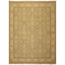 8x10 Lime, Beige, Mocha Color Hand Knotted Soumak Wool Traditional Oriental Rug